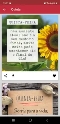 Dias da Semana com Frases android App screenshot 2