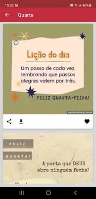 Dias da Semana com Frases android App screenshot 3