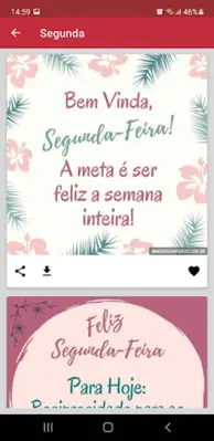 Dias da Semana com Frases android App screenshot 5